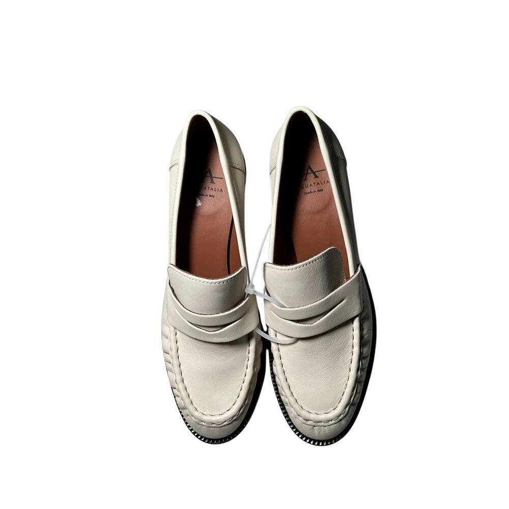 Aquatalia | JOSETTE LEATHER HEELED PENNY LOAFERS - Picture 6 of 7